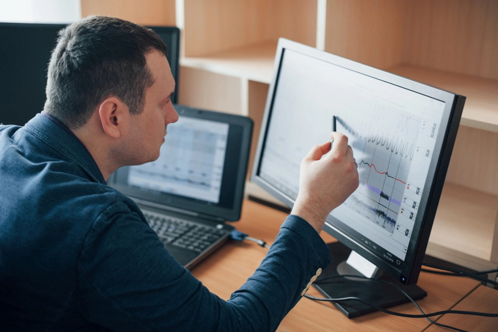 Office Desk and Monitor Setup